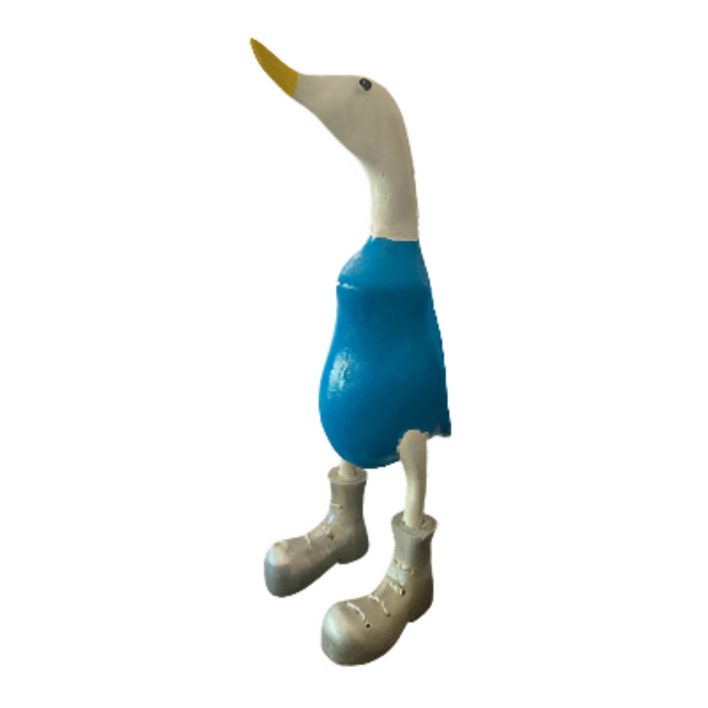 A Toby Wooden Duck Yellow Beak Just Flew In