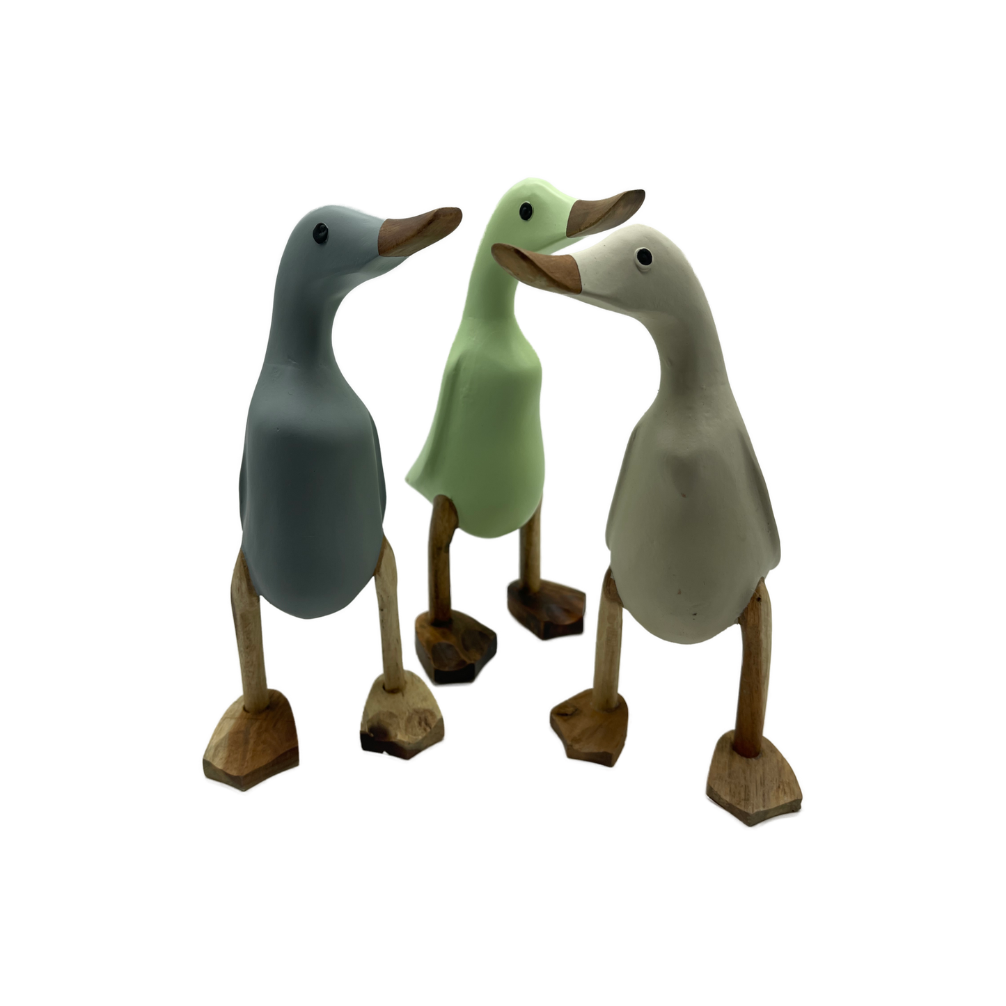 A Wooden Duck Grey 3 Sizes