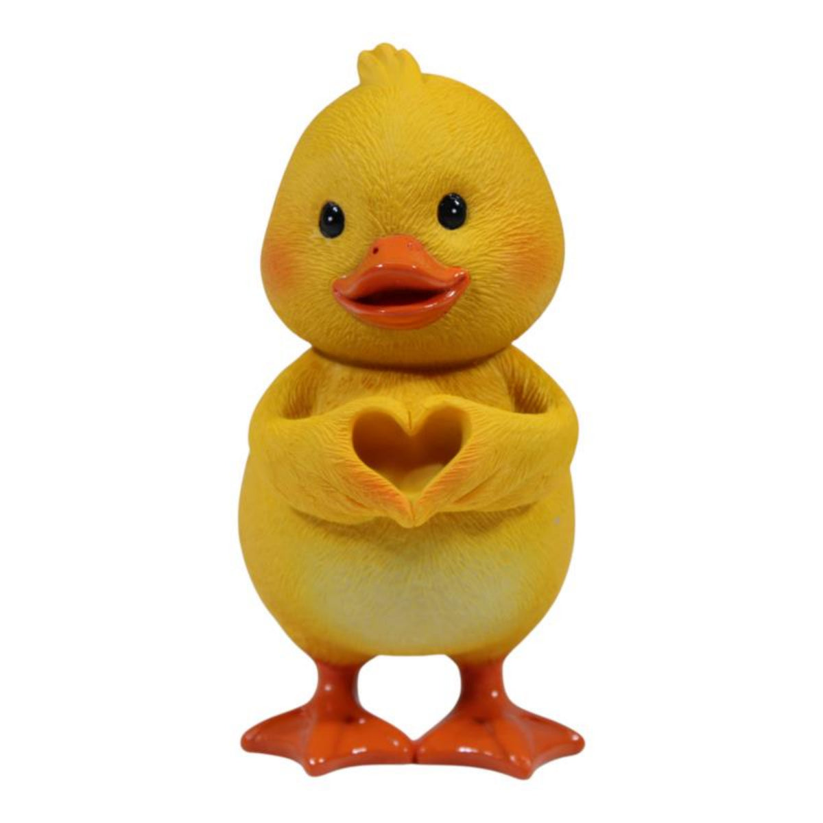 Standing Yellow Duck With Heart 11cm