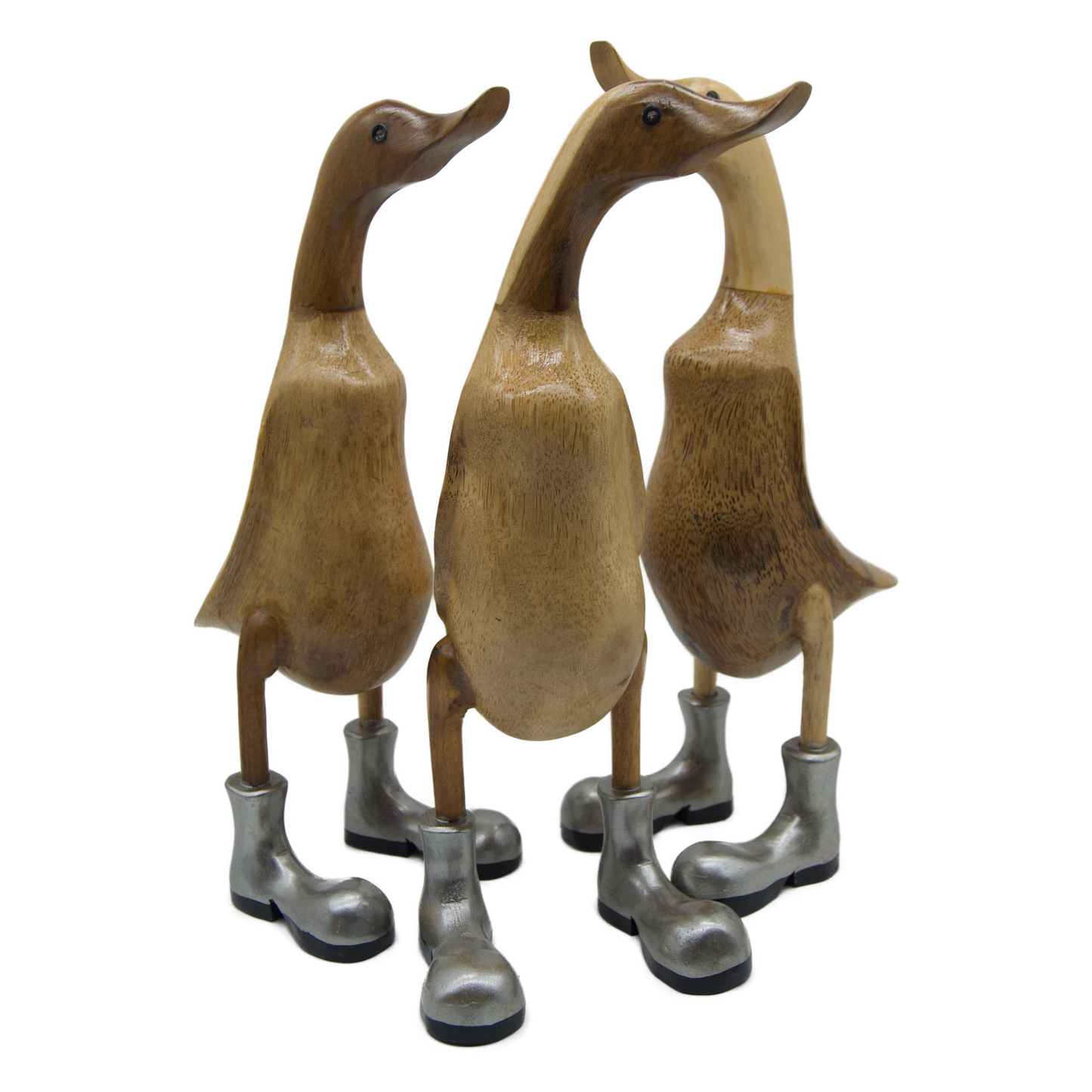 Duck Wooden Silver Boots 40cm