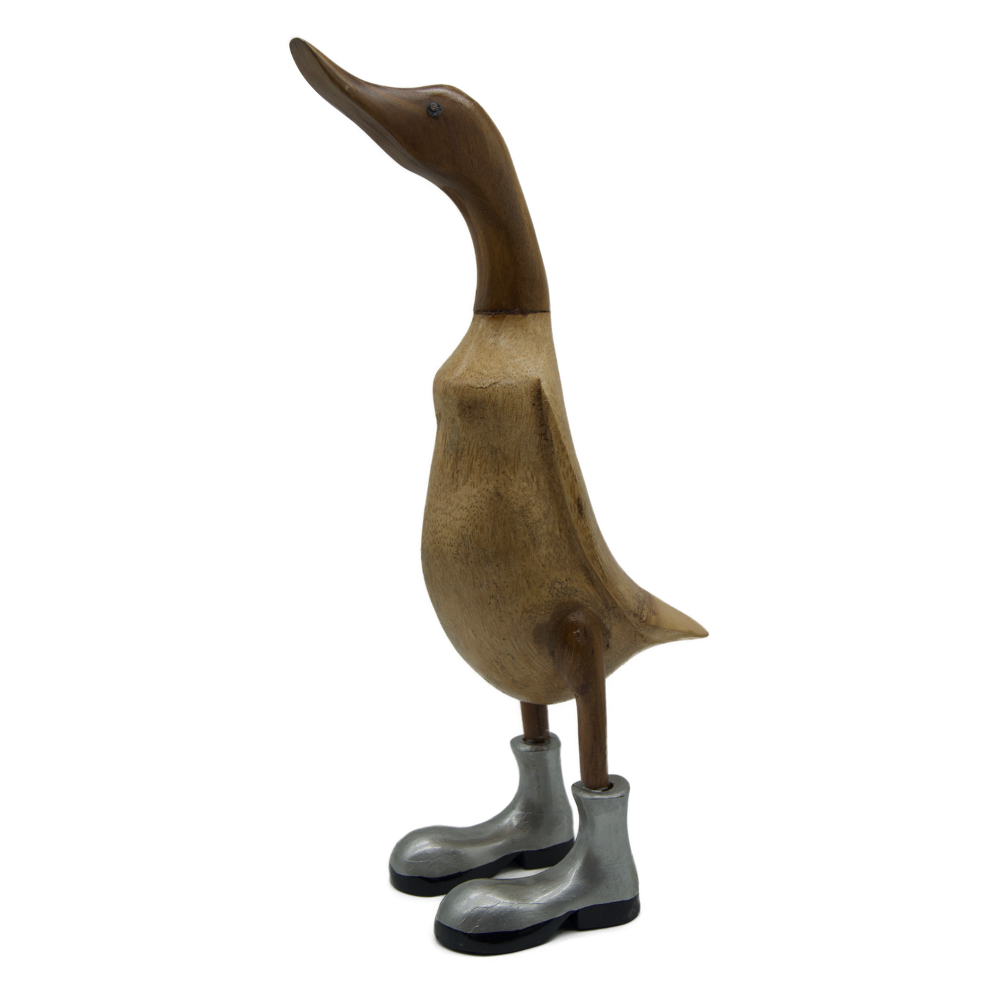 Duck Wooden Silver Boots 40cm
