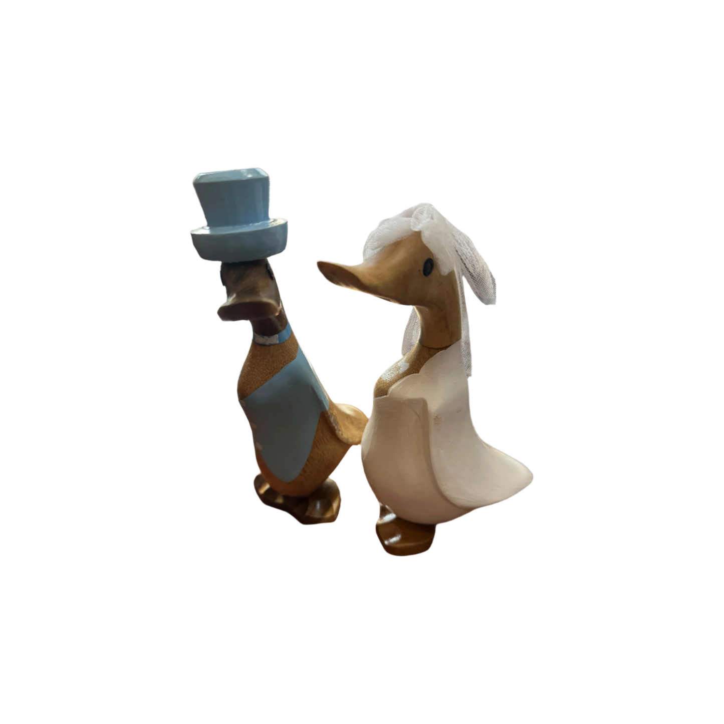 A Bride Groom Wooden Duck