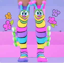 MADMIA Fun Socks  Caterpillar Ages 6-99