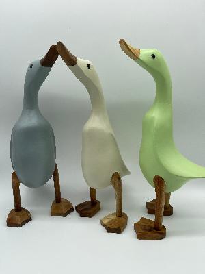 Duck Wooden Green 3 Sizes