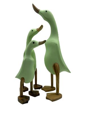 Duck Wooden Green 3 Sizes