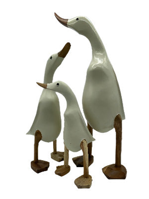 Duck Wooden White 3 Sizes Maria Morris Melinda