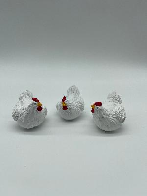 Chicken Pot Plant Sitter Assorted White Only