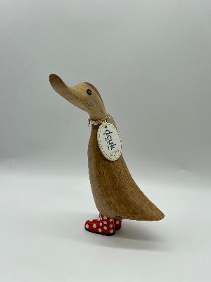Dcuk Wooden With Spotty Coloured Welly Boots 18cm