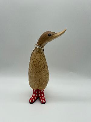 Dcuk Wooden With Spotty Coloured Welly Boots 18cm