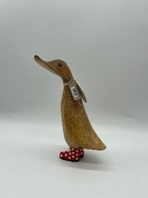 Dcuk Wooden With Spotty Coloured Welly Boots 18cm