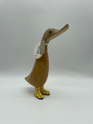 Dcuk Wooden With Spotty Coloured Welly Boots 18cm
