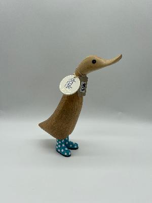 Dcuk Wooden With Spotty Coloured Welly Boots 18cm