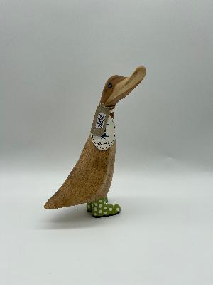 Dcuk Wooden With Spotty Coloured Welly Boots 18cm