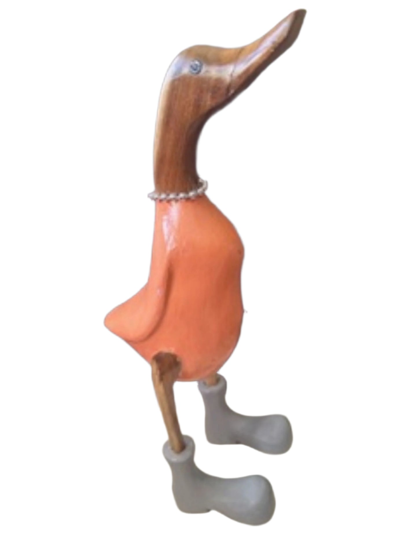 A Blue Or Orange Duck With Beautiful Necklace 35cm
