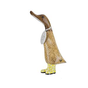 Dcuk Wooden With Spotty Coloured Welly Boots 18cm
