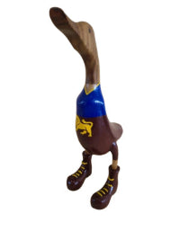 A Brisbane Wooden Duck 40cm Go Lions