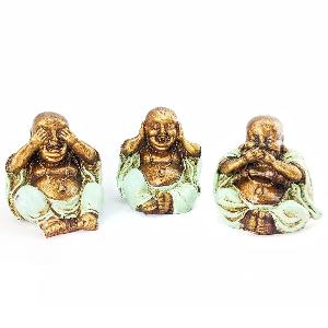 Buddha Set Of 3 Hear See And Speak No Evil 8.5cm