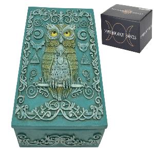 Turquoise Owl of Wisdom Tarot Box