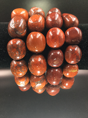Bracelet : Tumbled Stones Red Jasper
