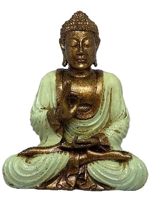 Buddha Meditating Green 27cm