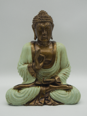 Buddha Meditating Green 27cm