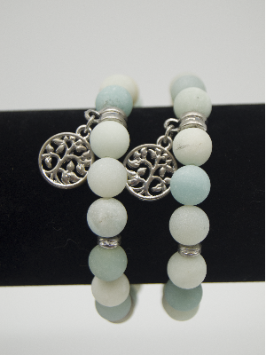 Amazonite Tree of Life Inspiration Boxed Charm Bracelet