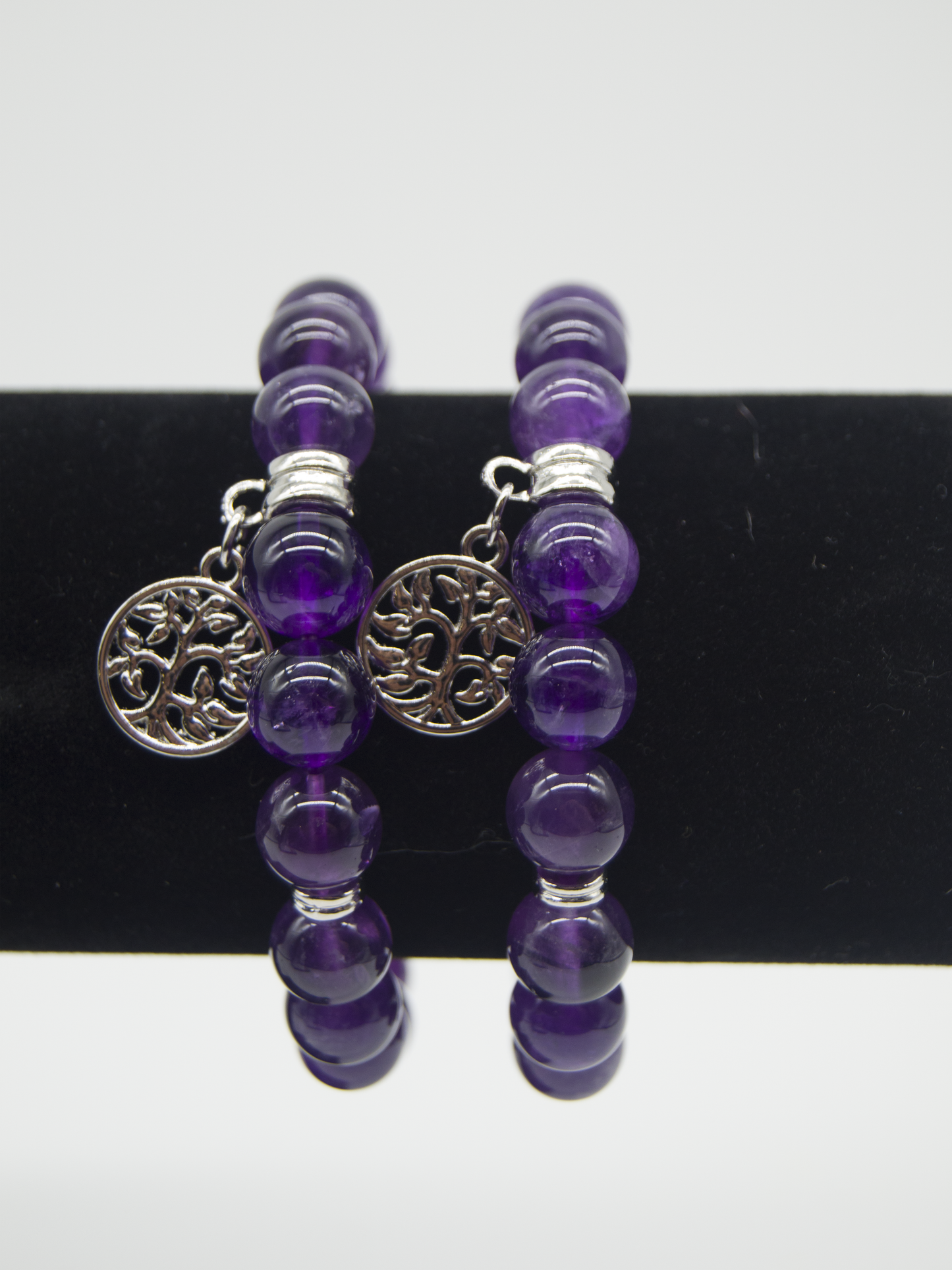 Amethyst Tree Of Life Charm Bracelet