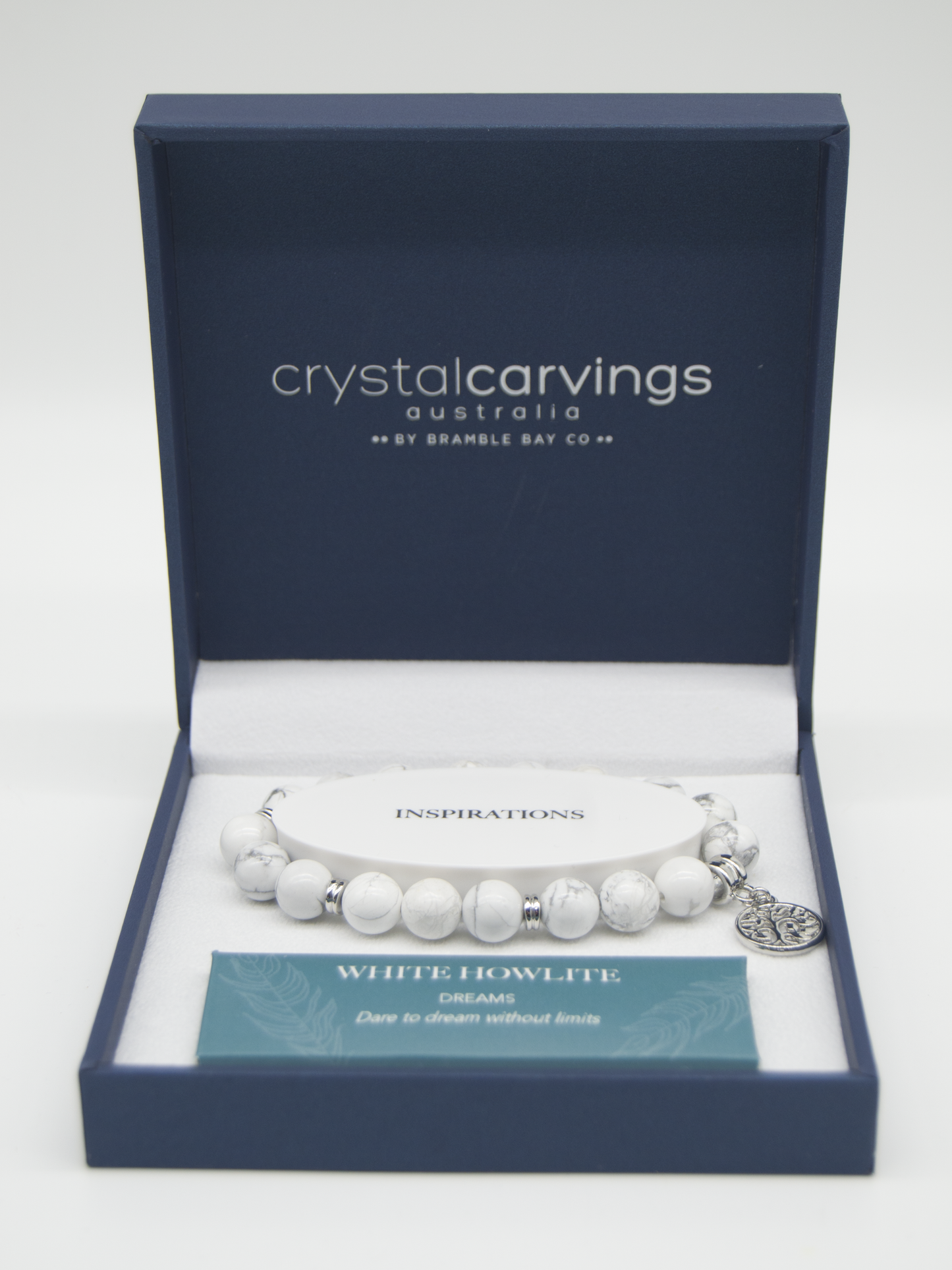 White Howlite Tree Of Life Charm Bracelet