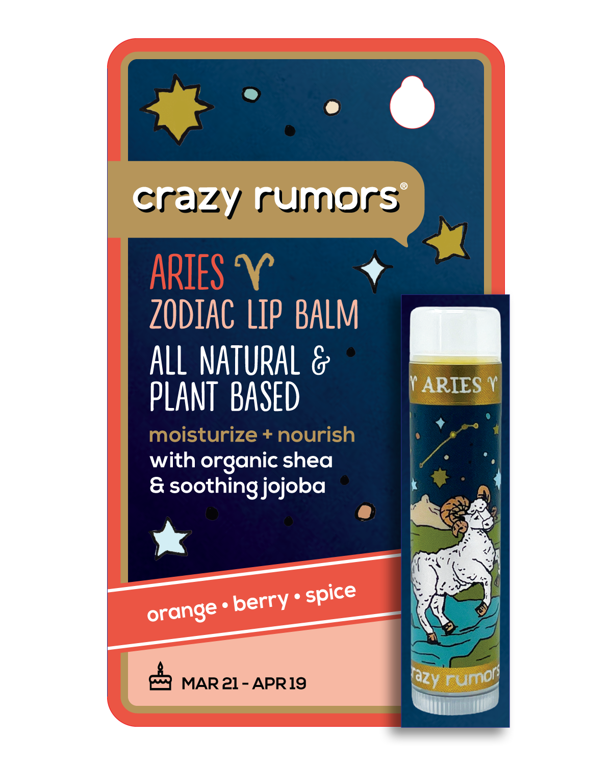 Crazy Rumors - Aries, Zodiac Lip Balm
