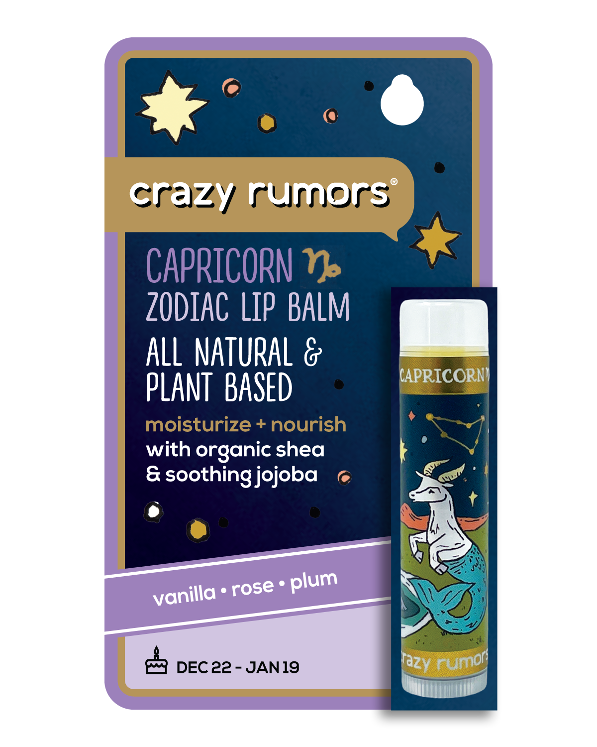 Crazy Rumors - Capricorn, Zodiac Lip Balm