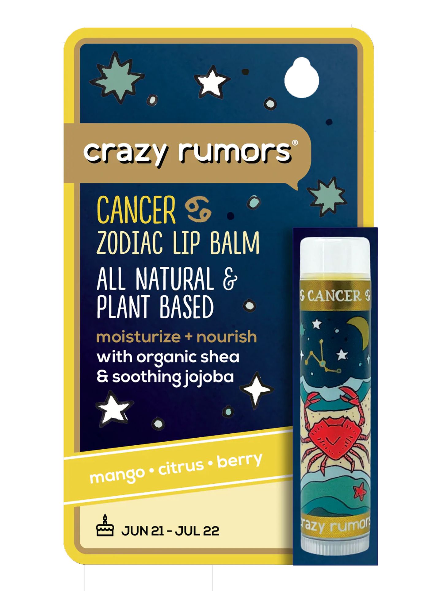 Crazy Rumors - Cancer, Zodiac Lip Balm