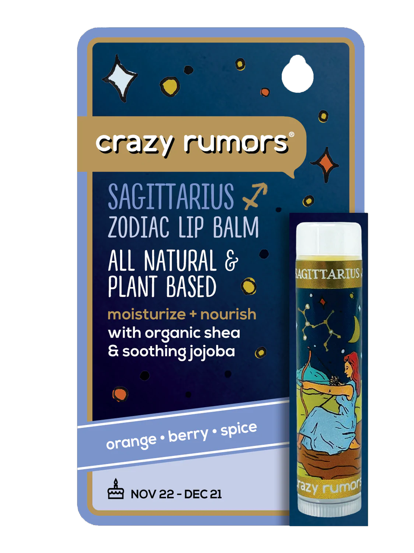 Crazy Rumors - Sagittarius, Zodiac Lip Balm