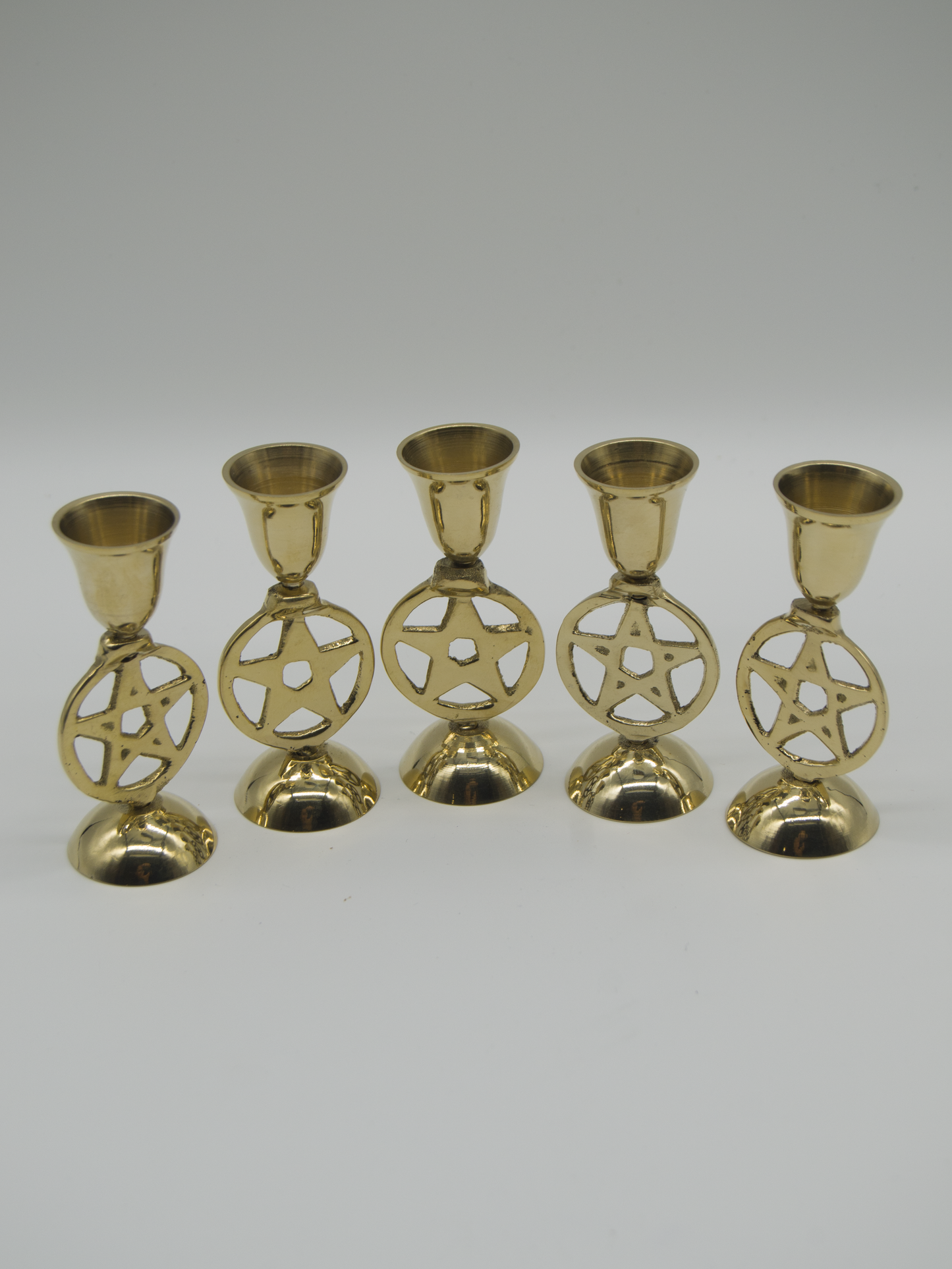 Chime Candle Holder Brass Pentagram