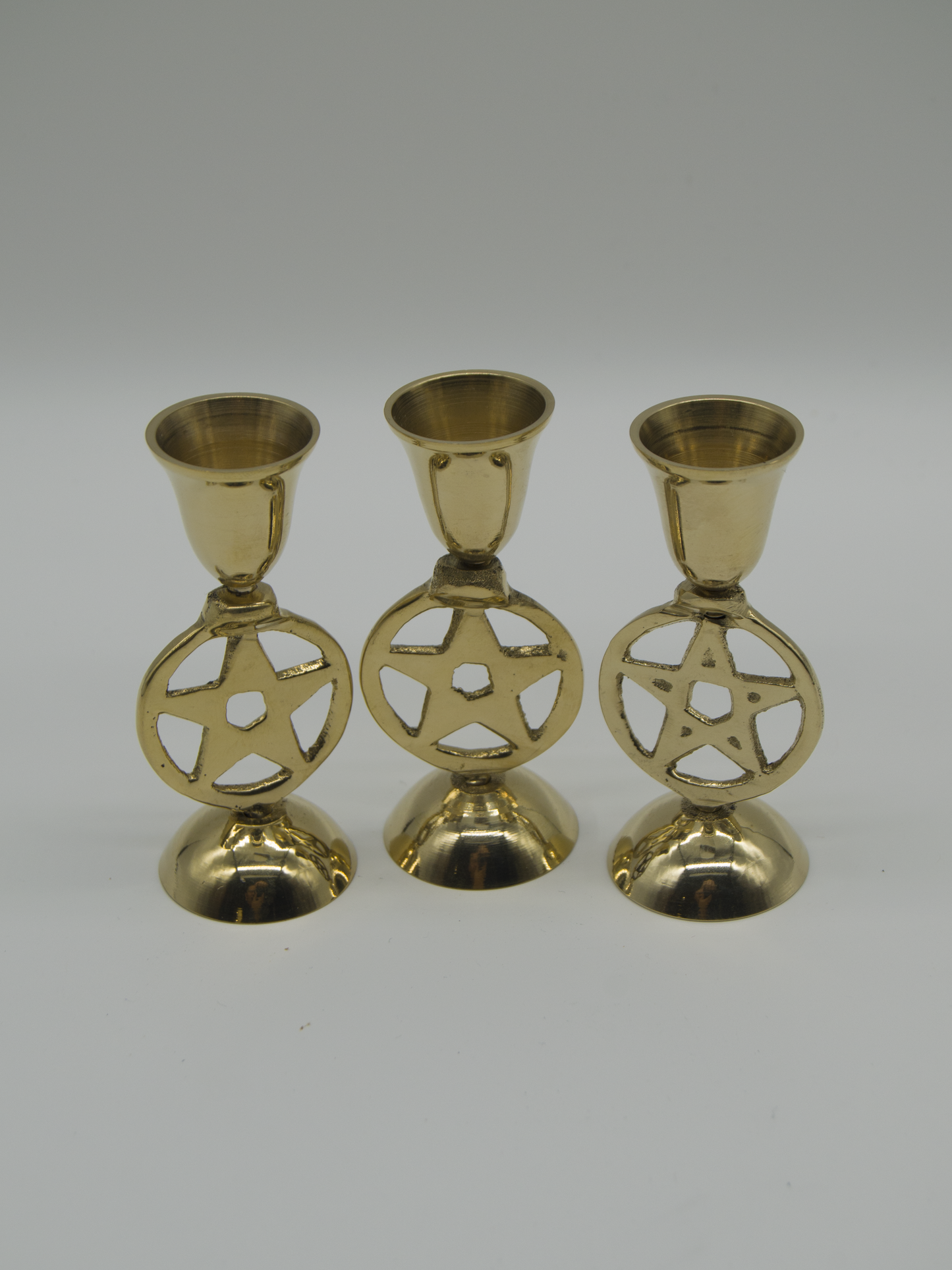 Chime Candle Holder Brass Pentagram