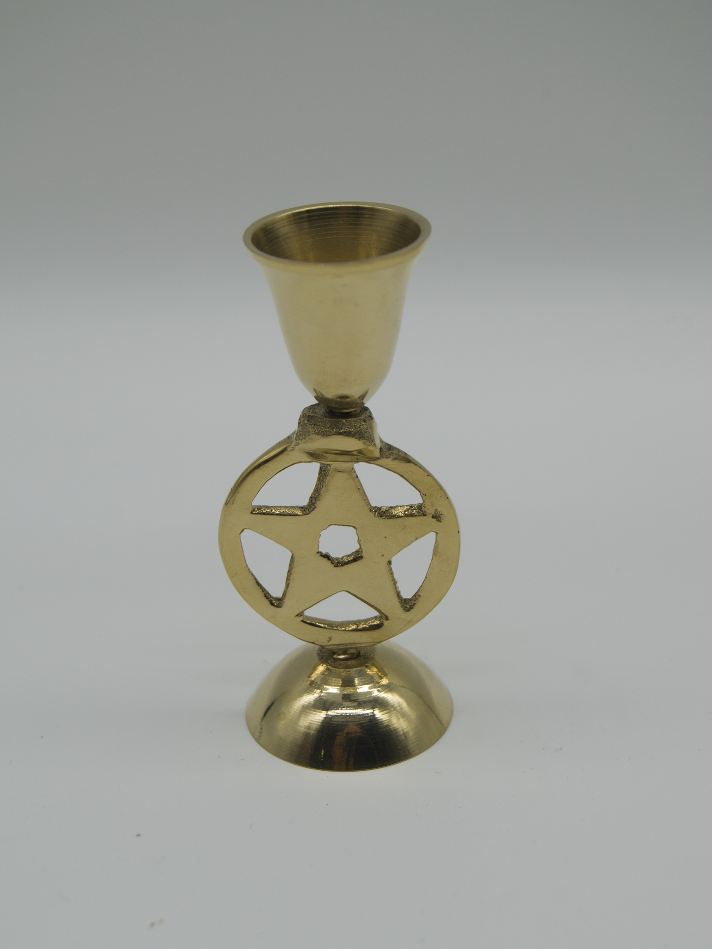 Chime Candle Holder Brass Pentagram