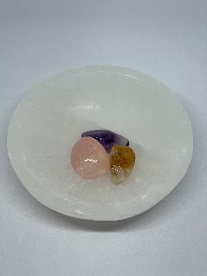 Tumbled Stones Assorted 1 of each Rose Quartz, Amethyst and Citrine 3 Stones For $2.00