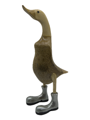 Duck Wooden Silver Boots