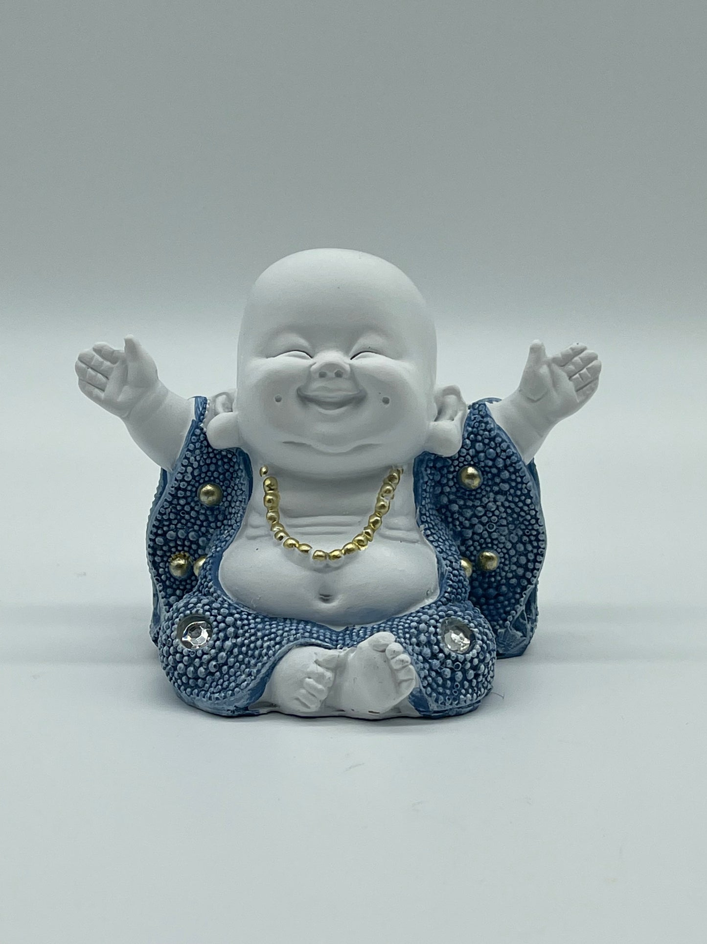 Monk Blue/White Sitting