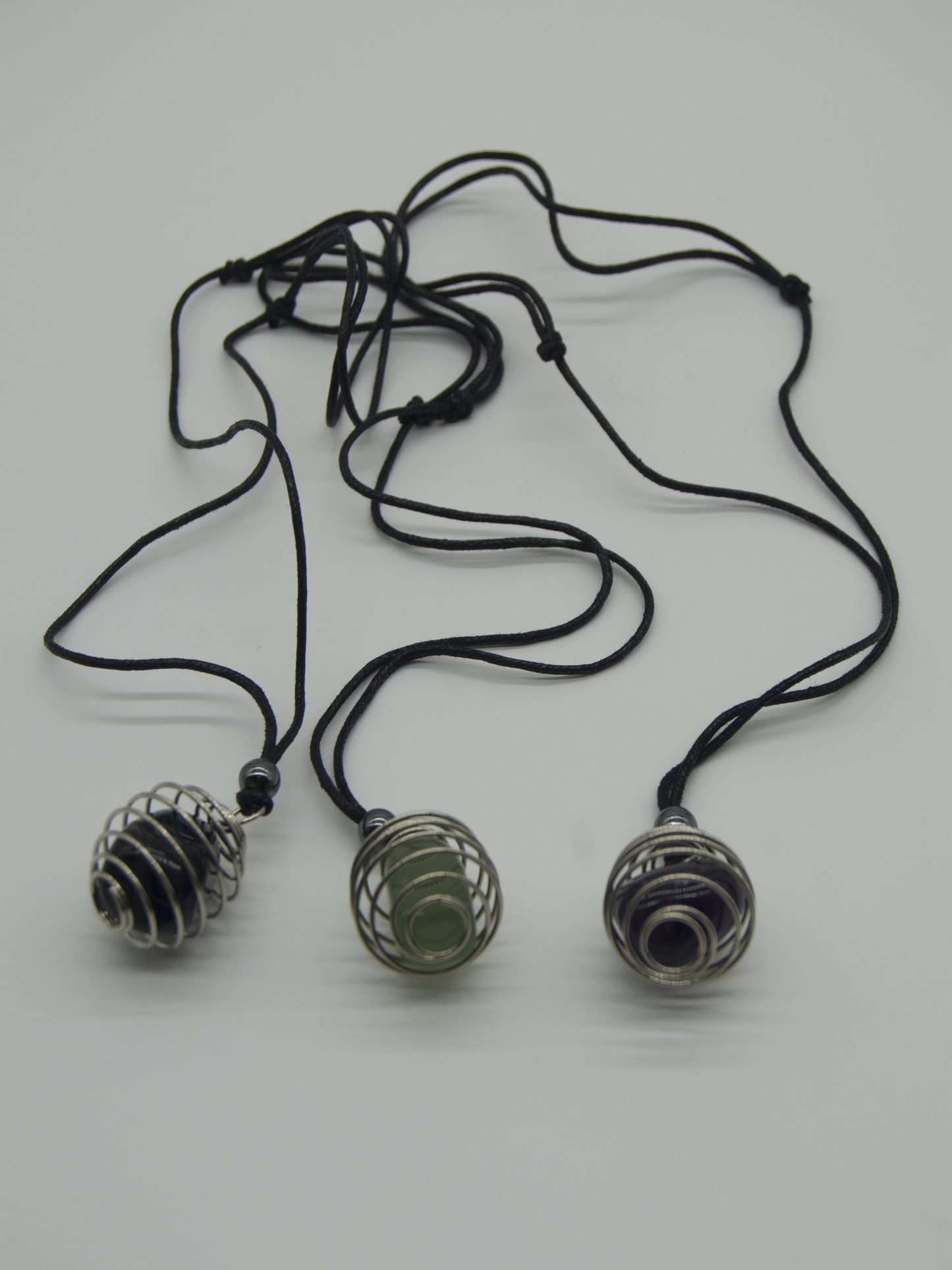 Interchangeable Coil Tumbled Stone Necklace