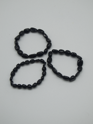Bracelet : Tumbled Stones Black Obsidian