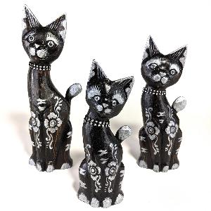 Antique Cats Small Set of 3