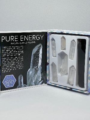Pure Energy Natural Quartz Crystals Gift Box