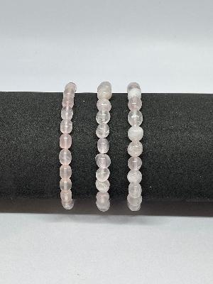 Bracelet : Tumbled Stones Rose Quartz Polished Love And Friendship.