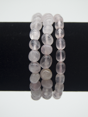 Bracelet : Tumbled Stones Rose Quartz Polished Love And Friendship.