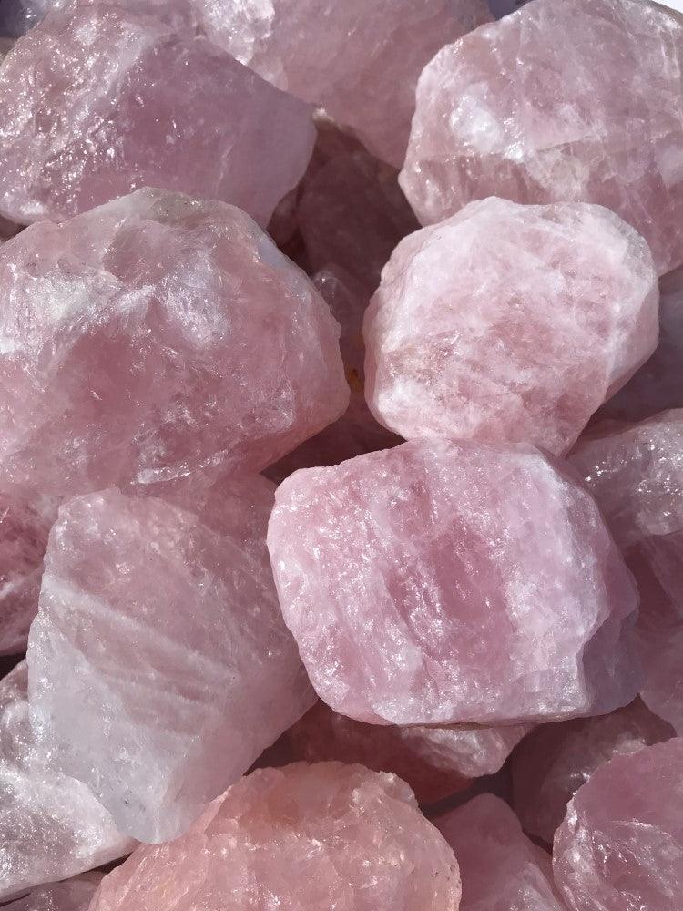 Crystal Rose Quartz Rough Pieces