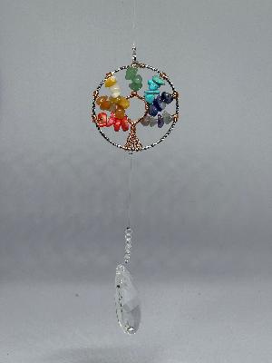 Sun Catcher Tree Of Life With Crystals