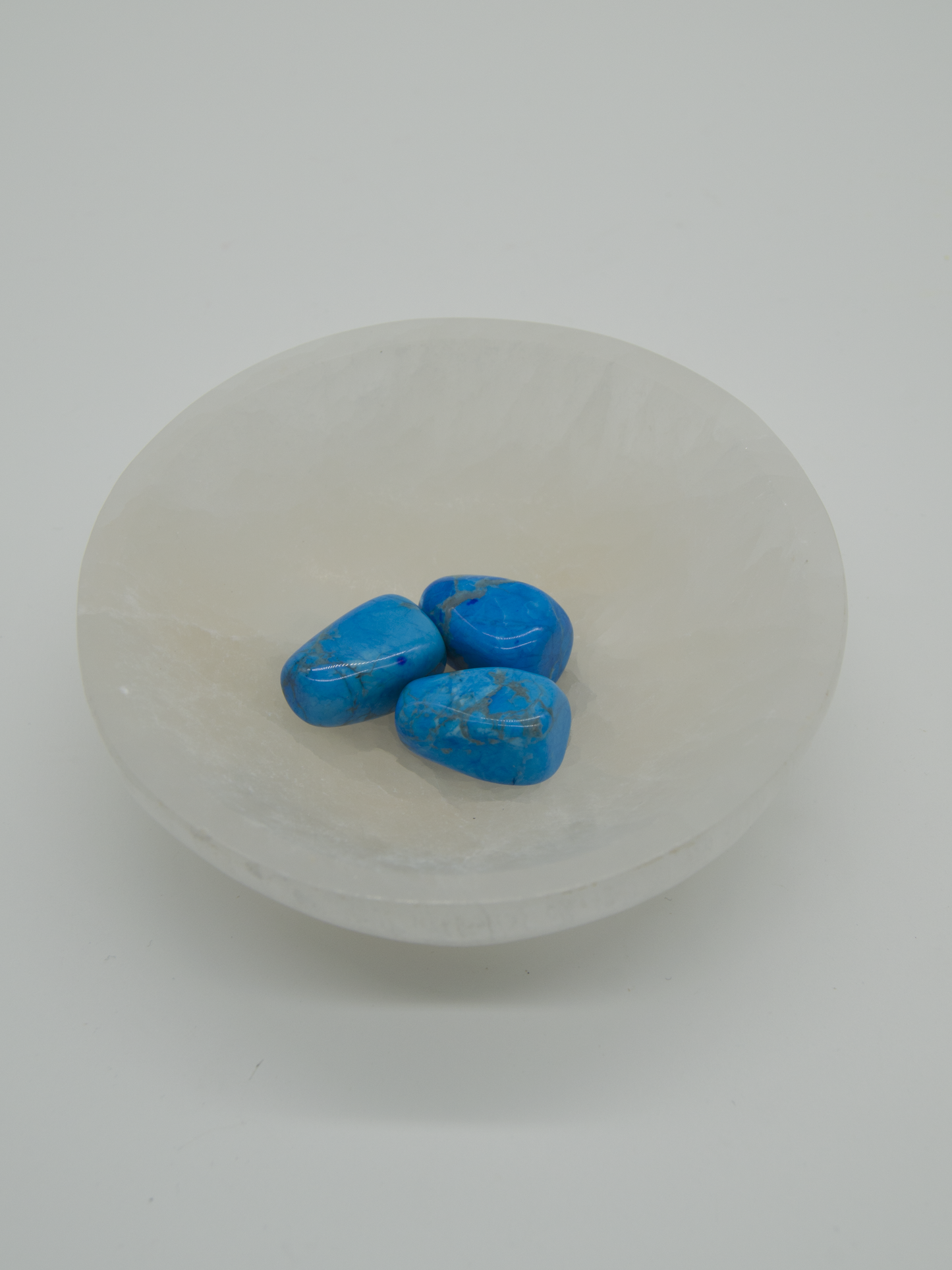 Turquoise Howlite Tumbled Stones 3 Stones $2.00