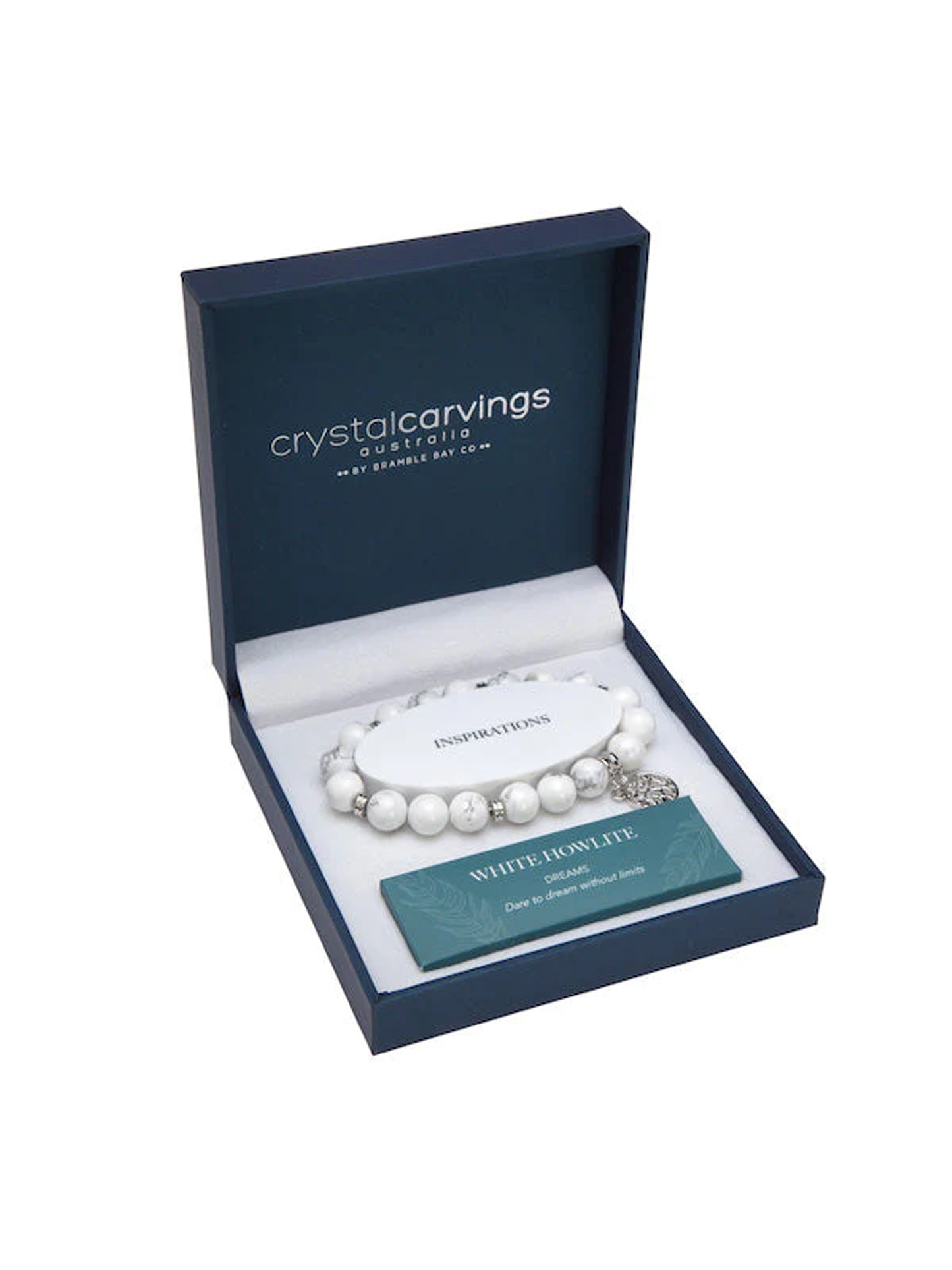 White Howlite Tree Of Life Charm Bracelet