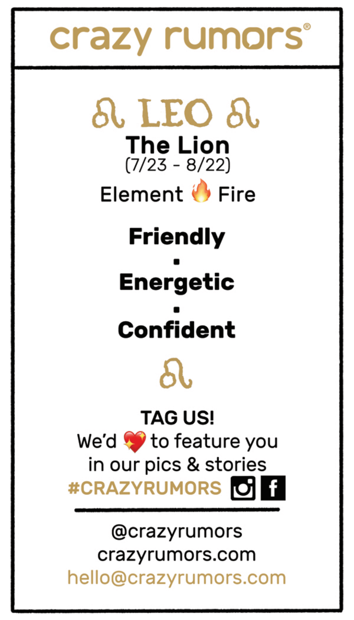 Crazy Rumors - Leo, Zodiac Lip Balm