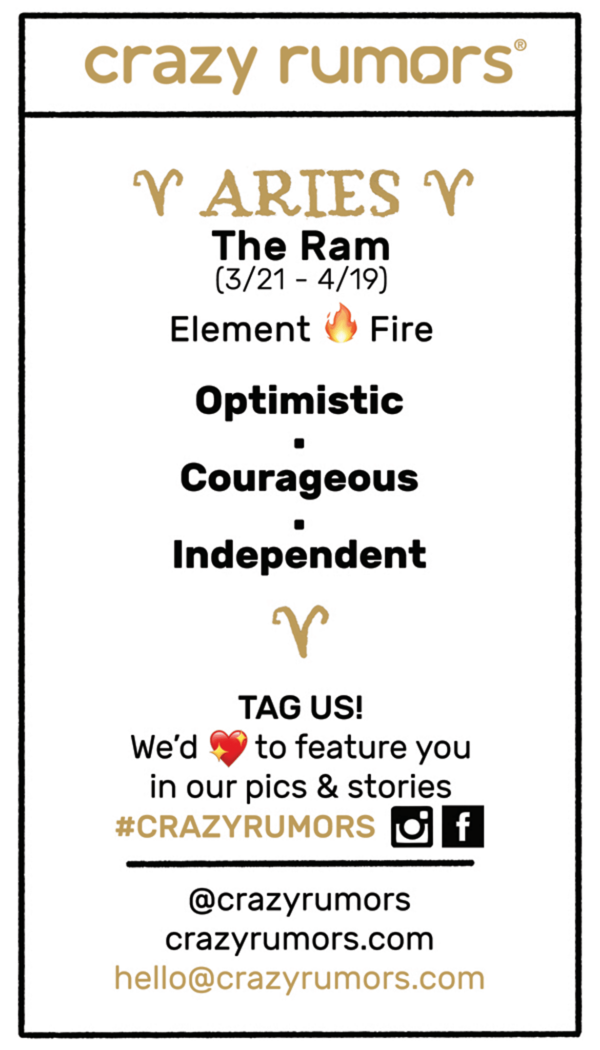 Crazy Rumors - Aries, Zodiac Lip Balm